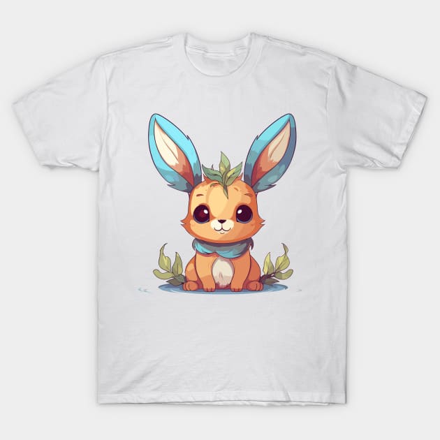 Blue Bunny T-Shirt by JessCrafts